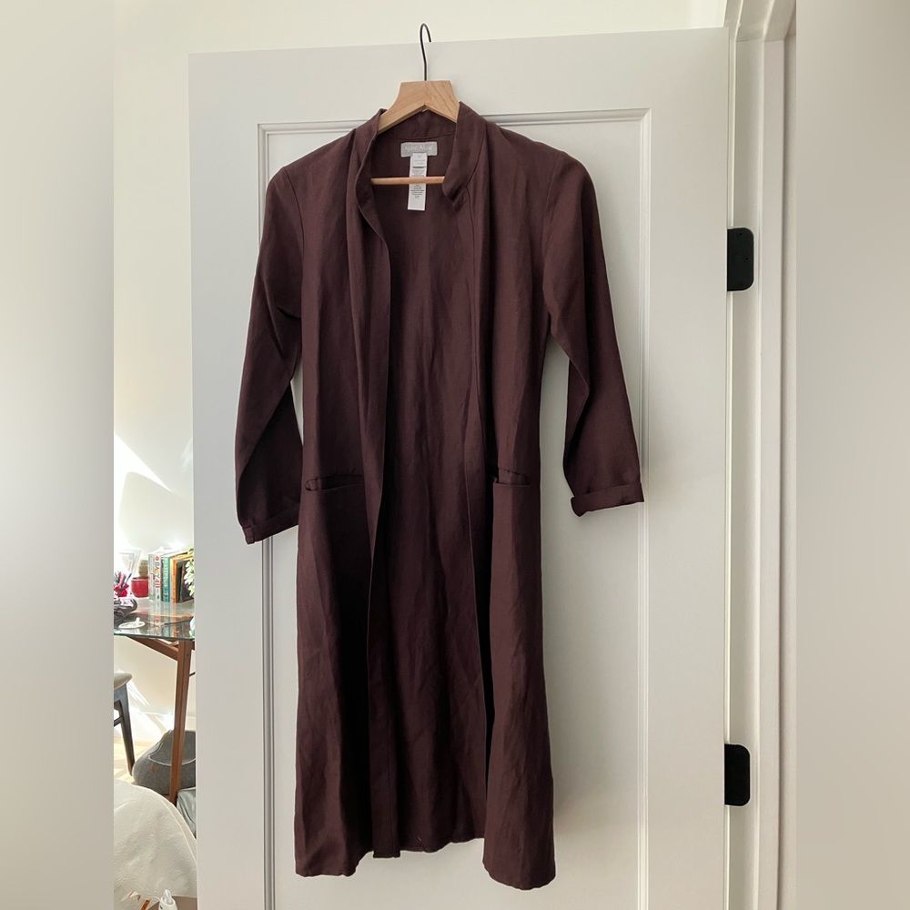 Ajaie Alaie Overcoat in Molasses (xs) with bralette - Picture 4 of 6